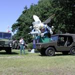 Volkswagen Iltis and Volvo at the former Davisville, RI Seabee base. Currently home of the Quonset Hut museum.      